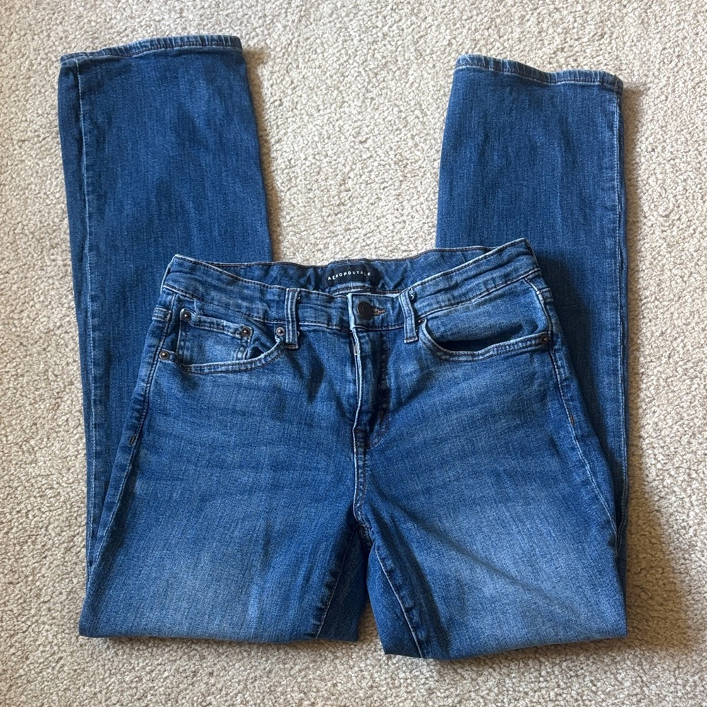 Aeropostale Women's Mid Rise Boot Sz. 10R Jeans in Medium Blue Wash
